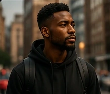 Community member on a city street