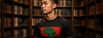 Community member in a library